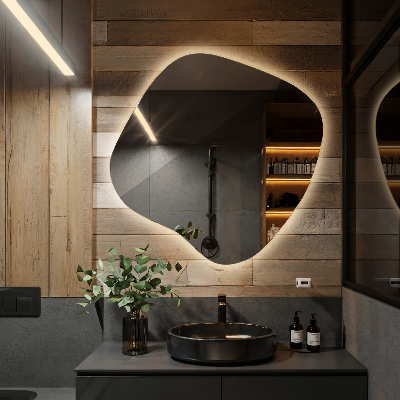 Spejl i form af en klatter LED moderne