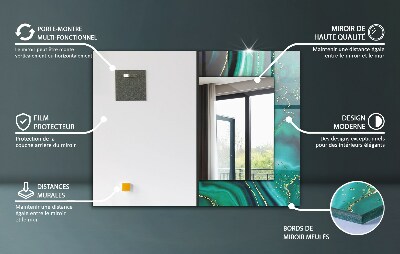 Dekorativt spejl Dekorativt spejl Blomster akvarel mønster