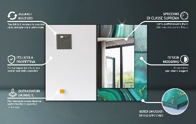 Dekorativt spejl Dekorativt spejl Farvede sommerfugleblomster