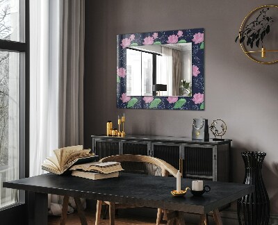 Design spejl Design spejl Lyserøde lotusblomster