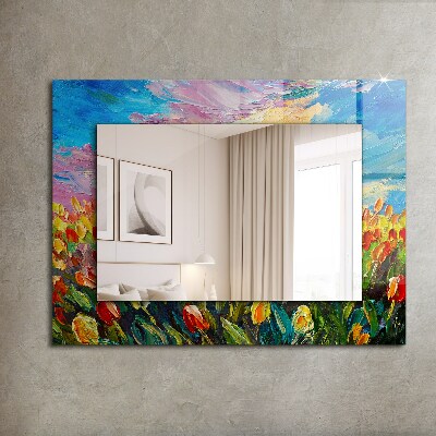 Design spejl Design spejl Mark med tulipaner