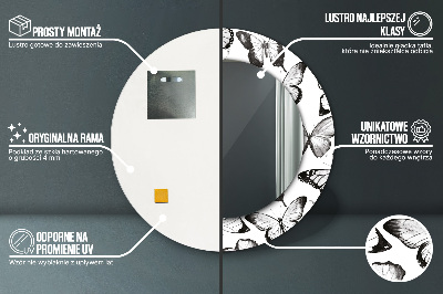 Dekorative spejle Sommerfugl