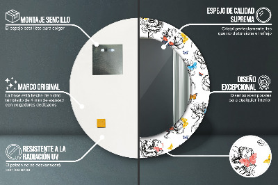 Dekorative spejle Sommerfugle