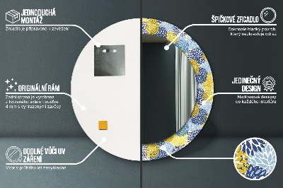 Dekorative spejle Blå blomster