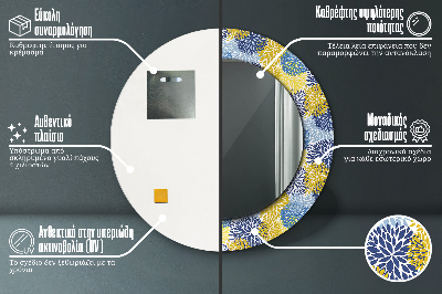 Dekorative spejle Blå blomster