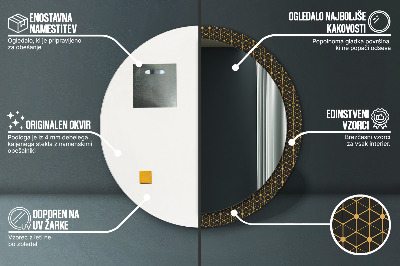 Dekorative spejle Sekskantet geometri