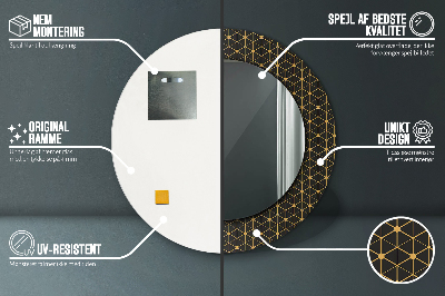 Dekorative spejle Sekskantet geometri