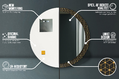 Dekorative spejle Sekskantet geometri