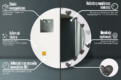 Dekorative spejle Abstrakte hjerter