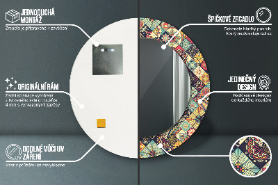 Dekorative spejle Etnisk blomstret