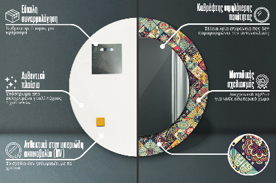 Dekorative spejle Etnisk blomstret