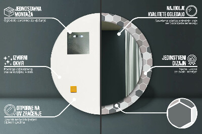 Dekorative spejle Sekskantet mønster