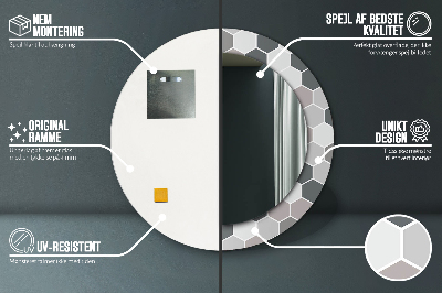 Dekorative spejle Sekskantet mønster