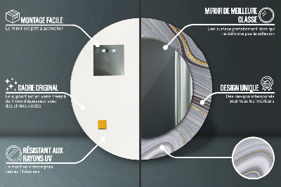 Dekorative spejle Grå marmor