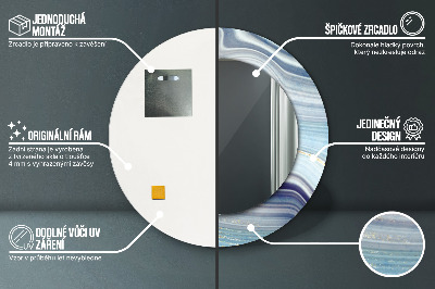 Dekorative spejle Blå marmor