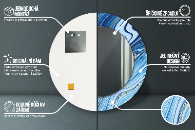 Dekorative spejle Blå marmor