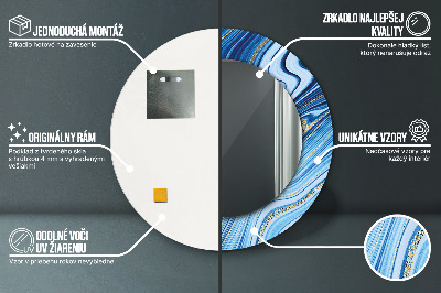 Dekorative spejle Blå marmor