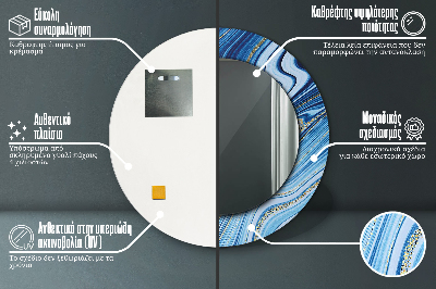 Dekorative spejle Blå marmor