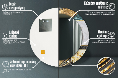 Dekorative spejle Agatmarmor og guld