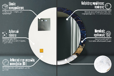 Dekorative spejle Blå marmor