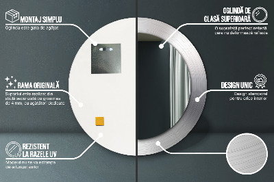 Dekorative spejle Skinnende stål