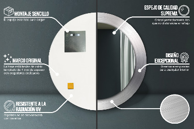 Dekorative spejle Skinnende stål
