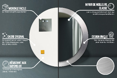 Dekorative spejle Skinnende stål