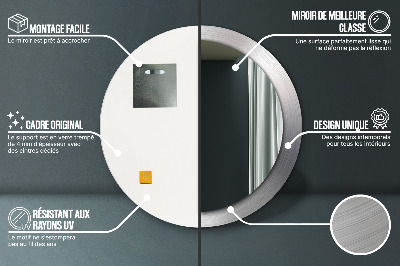 Dekorative spejle Skinnende stål