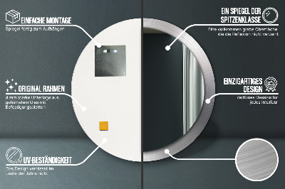 Dekorative spejle Skinnende stål