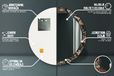 Dekorative spejle Mørke tropiske blade