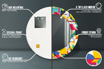 Dekorative spejle Geometriske tropiske fugle