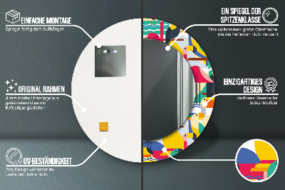 Dekorative spejle Geometriske tropiske fugle