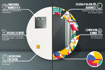 Dekorative spejle Geometriske tropiske fugle