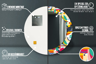 Dekorative spejle Geometriske tropiske fugle