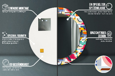 Dekorative spejle Geometriske tropiske fugle