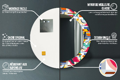 Dekorative spejle Geometriske tropiske fugle