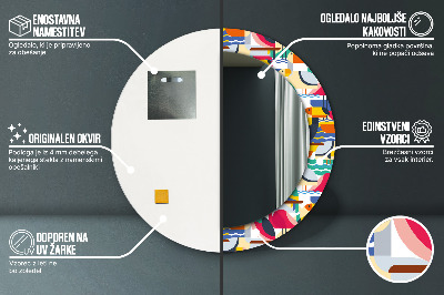 Dekorative spejle Geometriske tropiske fugle