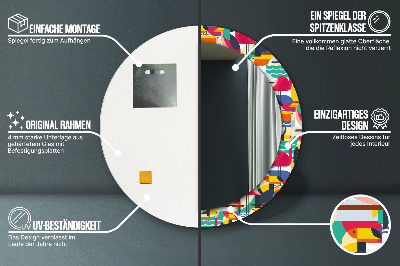 Dekorative spejle Geometriske tropiske fugle