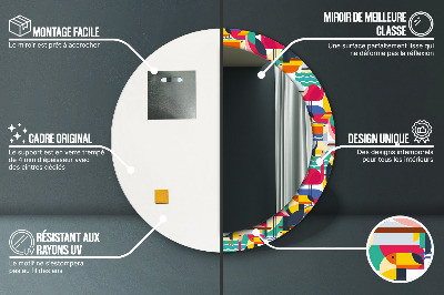 Dekorative spejle Geometriske tropiske fugle