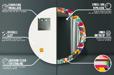 Dekorative spejle Geometriske tropiske fugle