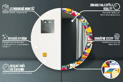 Dekorative spejle Geometriske tropiske fugle