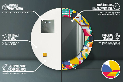 Dekorative spejle Geometriske tropiske fugle