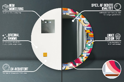 Dekorative spejle Geometriske tropiske fugle