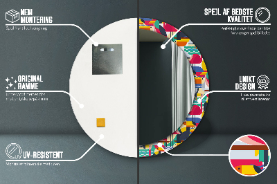 Dekorative spejle Geometriske tropiske fugle