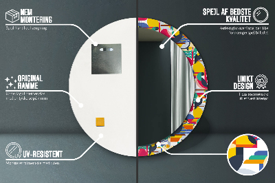 Dekorative spejle Geometriske tropiske fugle