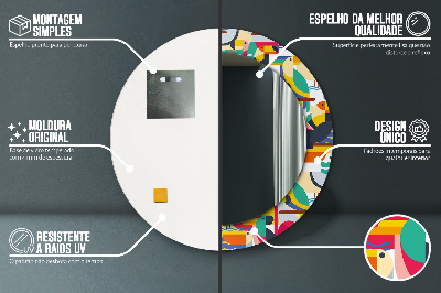 Dekorative spejle Geometriske tropiske fugle