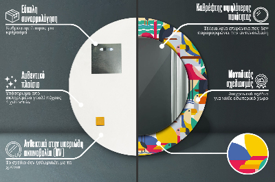 Dekorative spejle Geometriske tropiske fugle