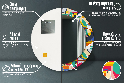 Dekorative spejle Geometriske tropiske fugle