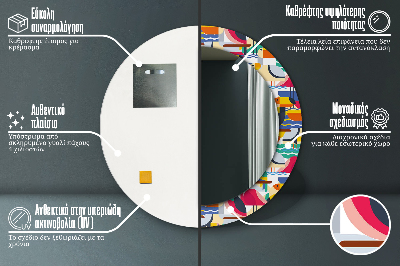 Dekorative spejle Geometriske tropiske fugle