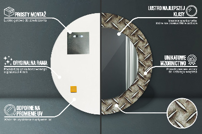 Dekorative spejle Tekstur i stål